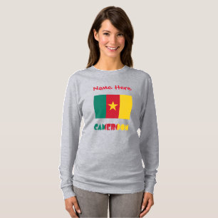 Kamerun Kamerunische Flagge Rot Personalisiert T-Shirt