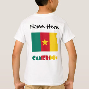 Kamerun Kamerunische Flagge Schwarz Personalisieru T-Shirt