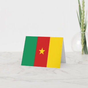 Kamerun Notizkarte mit Flagge Karte