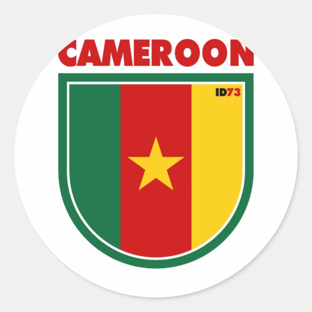 Kamerun Runder Aufkleber (Vorderseite)