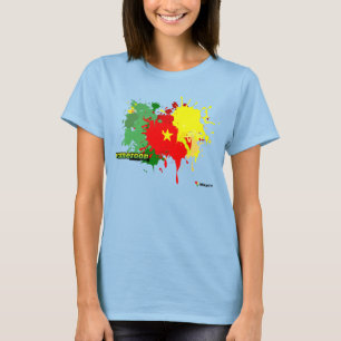 Kamerun-Spritzen-Weiß T-Shirt
