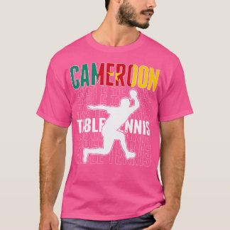 Kamerun Tischtennis Fans Jersey Kamerunische Flagg T-Shirt