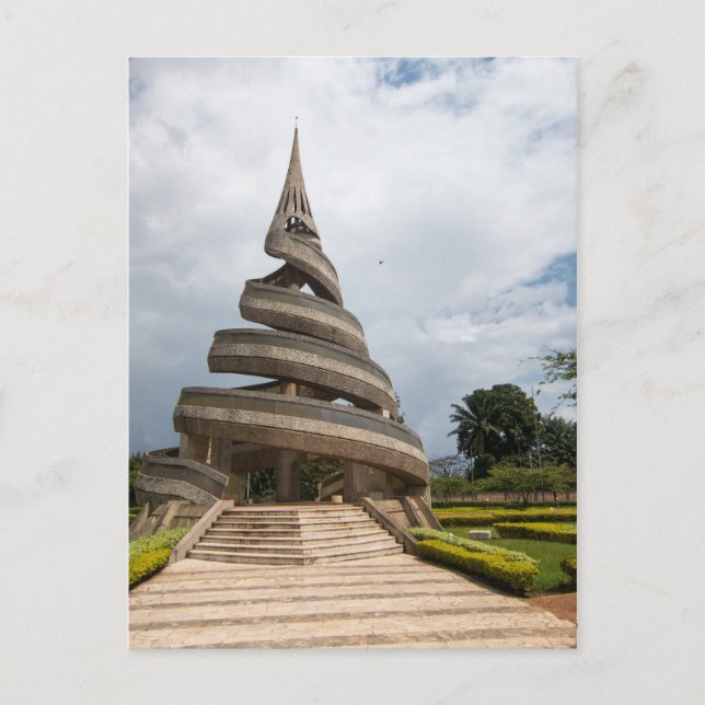 Kamerun - Yaounde - Das Wiedervereinigung-Denkmal Postkarte (Vorderseite)