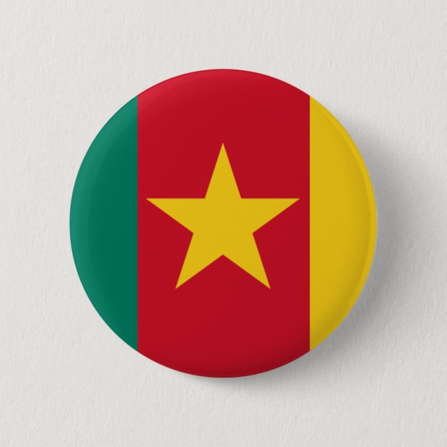 Kamerunaflagge Button (Vorderseite)