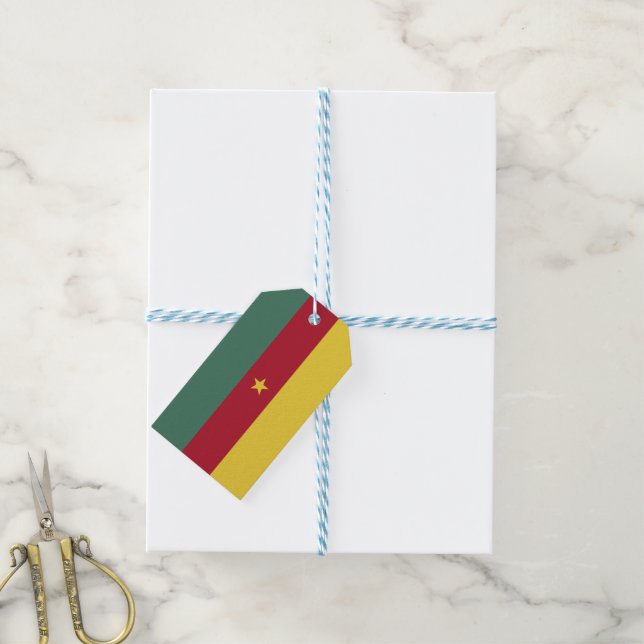 Kamerunaflagge Geschenkanhänger (Mit Garn)