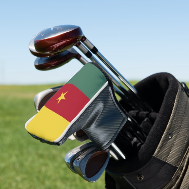 Kamerunaflagge Golf Headcover (In Situ)