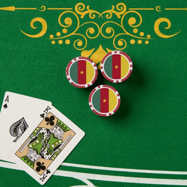 Kamerunaflagge Pokerchips (Pokertisch (Stapel))