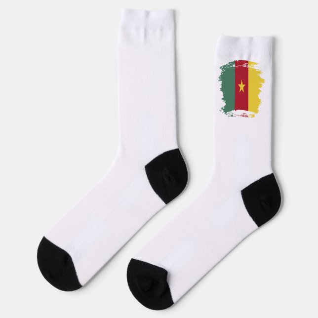 Kamerunaflagge Socken (Linkes Detail)