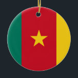 Kameruner Fahne Keramik Ornament<br><div class="desc">Kameruner Fahne Keramik Ornament</div>