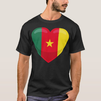 Kameruner Flaggenherz T-Shirt