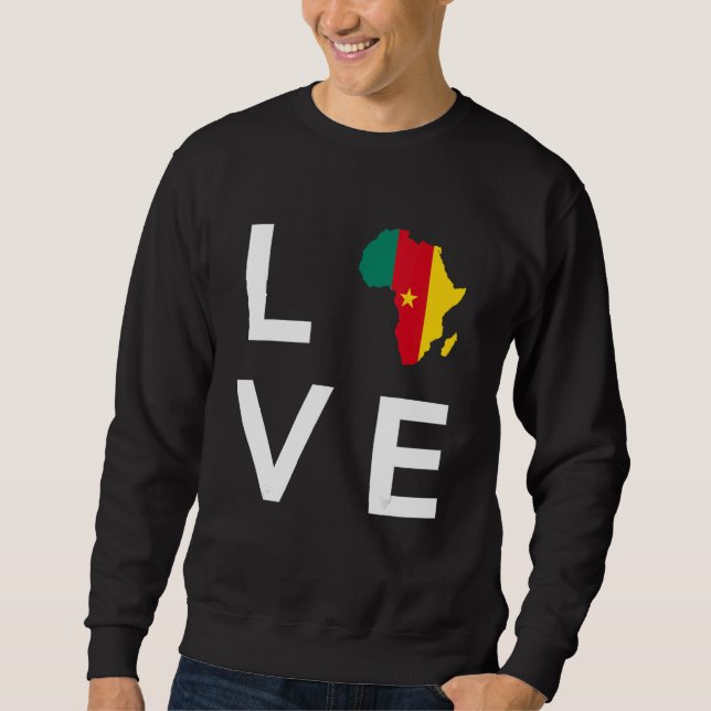 Kameruner Flaggenstaat Liebe Afrika Kontinentale S Sweatshirt (Vorderseite)