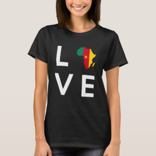 Kameruner Flaggenstaat Liebe Afrika Kontinentale S T-Shirt