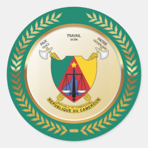 Kameruner Wappen Runder Aufkleber