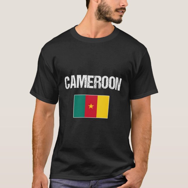 Kamerunische Flagge für das kamerunische Kulturerb T-Shirt (Vorderseite)