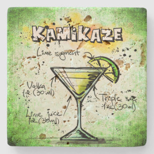 Kamikaze Barkeeper trinken Rezept Steinuntersetzer