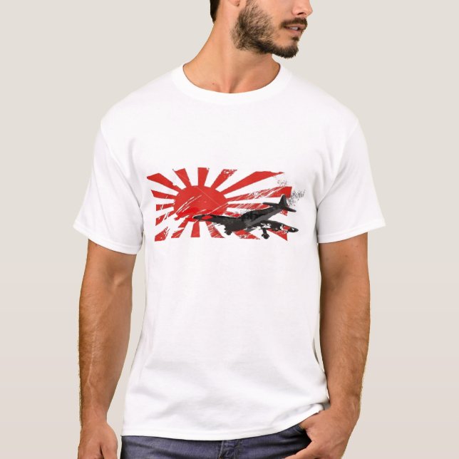 Kamikaze-Bomberjapanischer steigender T-Shirt (Vorderseite)