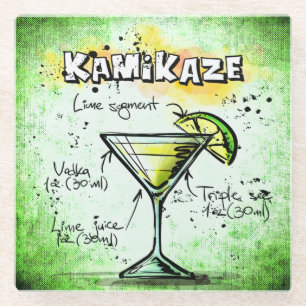 Kamikaze Drink Rezept Glasuntersetzer