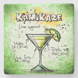 Kamikaze Drink Rezept Steinuntersetzer