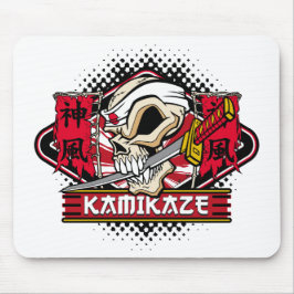 Kamikaze Schädel mit japanischem Schwert Mousepad