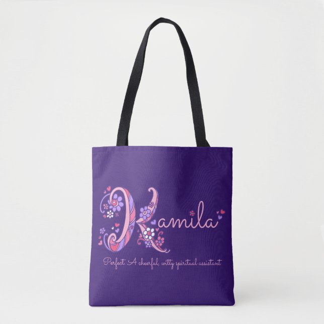 Kamila Name und Bedeutung monogramm Tasche (Vorderseite)