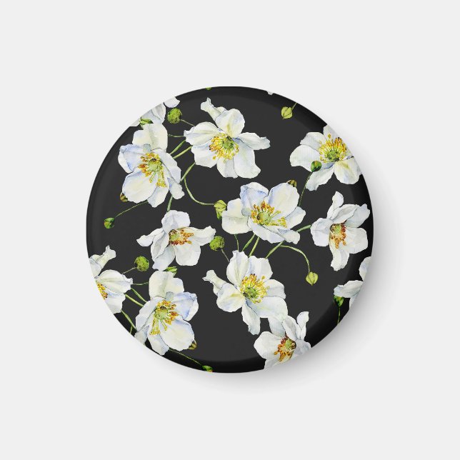 Kamille Blume: Illustrationsmuster für Wasserfarbe Magnet (Vorne)