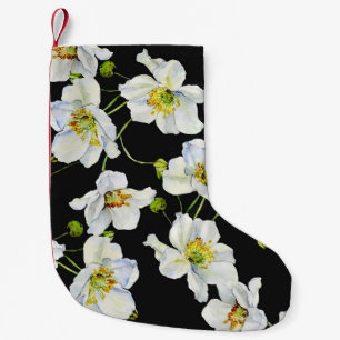 Kamille Blumen: Wasserfarben-Illustrationsmuster Kleiner Weihnachtsstrumpf