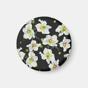 Kamille Blumen: Wasserfarben-Illustrationsmuster Magnet