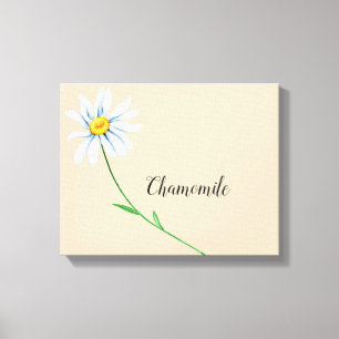 Kamille-Blumen-Wasserfarben-Leinwanddruck Leinwanddruck