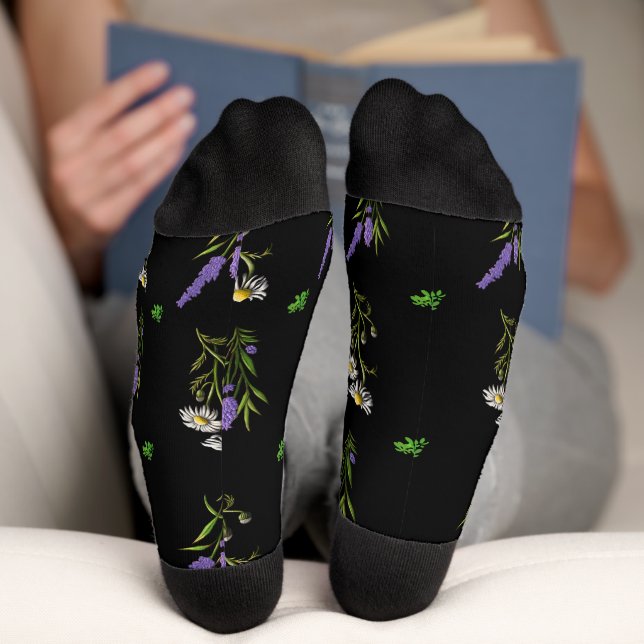 Kamille und Lavendel Socken (Unterseite)