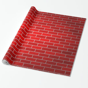 Kamin aus rotem Backstein Geschenkpapier