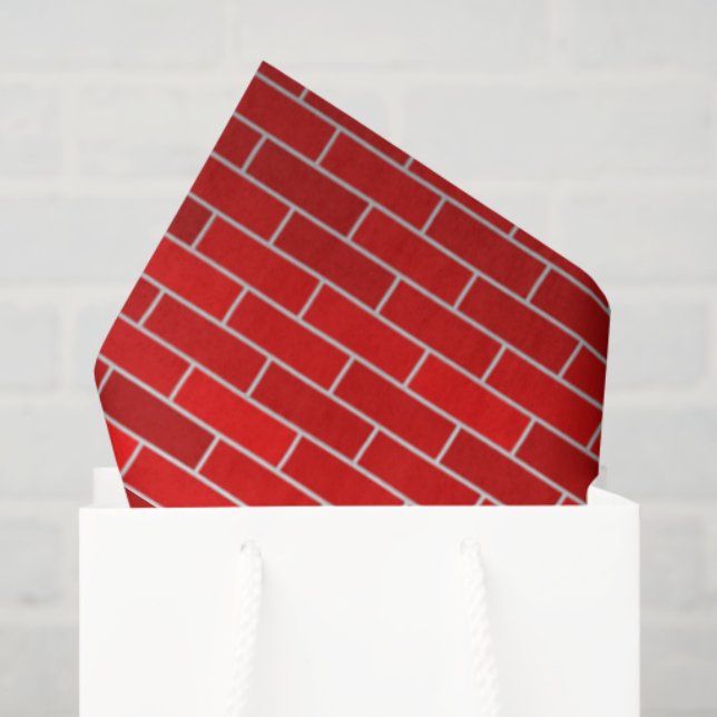 Kamin aus rotem Backstein Seidenpapier (Geschenktüte)