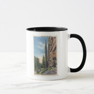 Kamin-Felsen auf Cody Landstraße, Montana-Ansicht Tasse