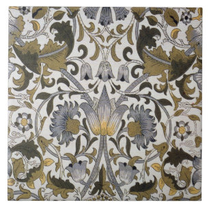Kamin mit Keramikfliesen William Morris Designs 01 Fliese