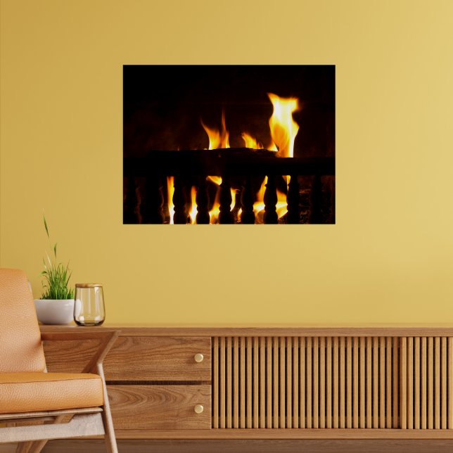 Kamin zu Hause Poster (Wohnzimmer 2)