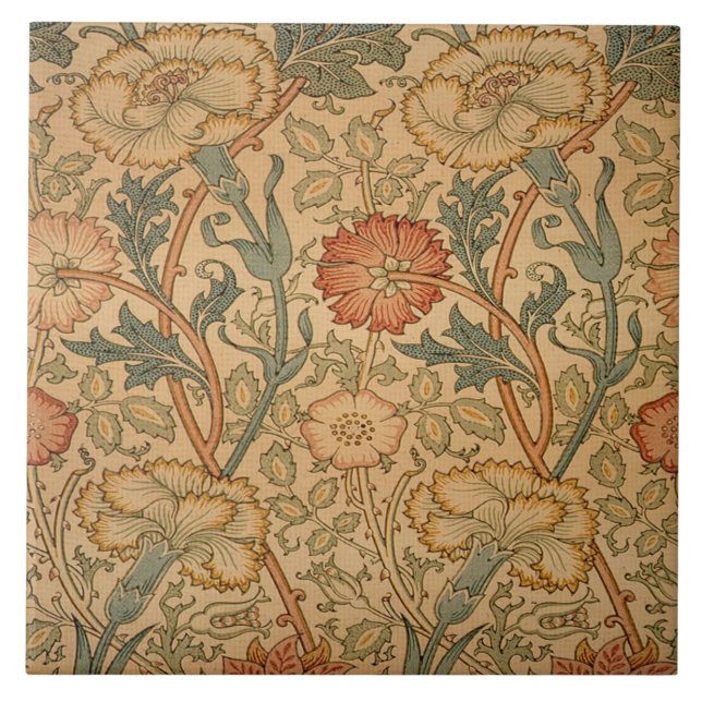 Kaminfliese mit William Morris Design 07 Fliese (Vorderseite)