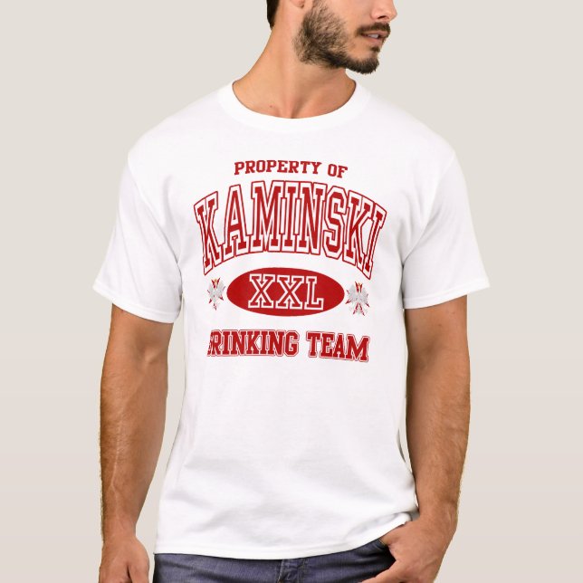 Kaminski Polnisch-trinkendes Team T-Shirt (Vorderseite)
