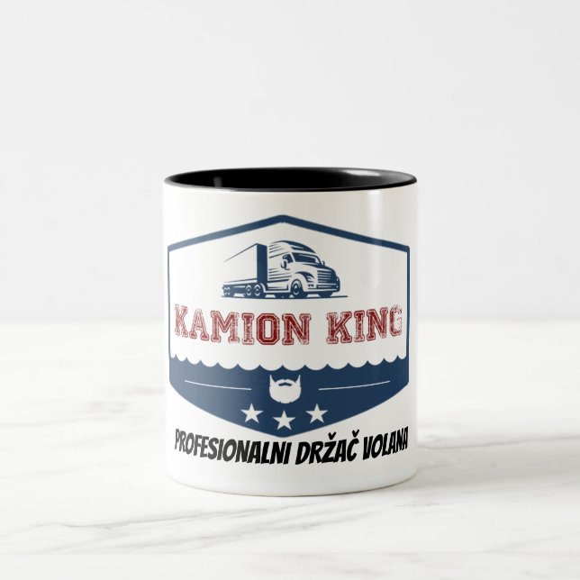 Kamion König Šolja Zweifarbige Tasse (Mittel)