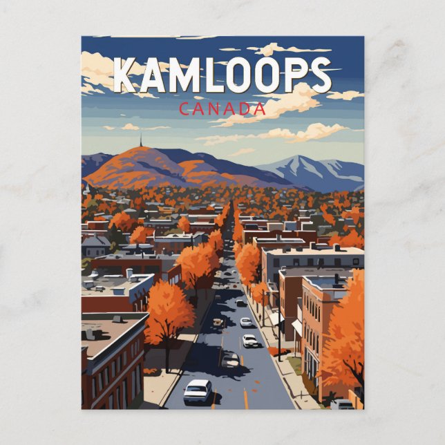 Kamloops Canada Travel Art Vintag Postkarte (Vorderseite)