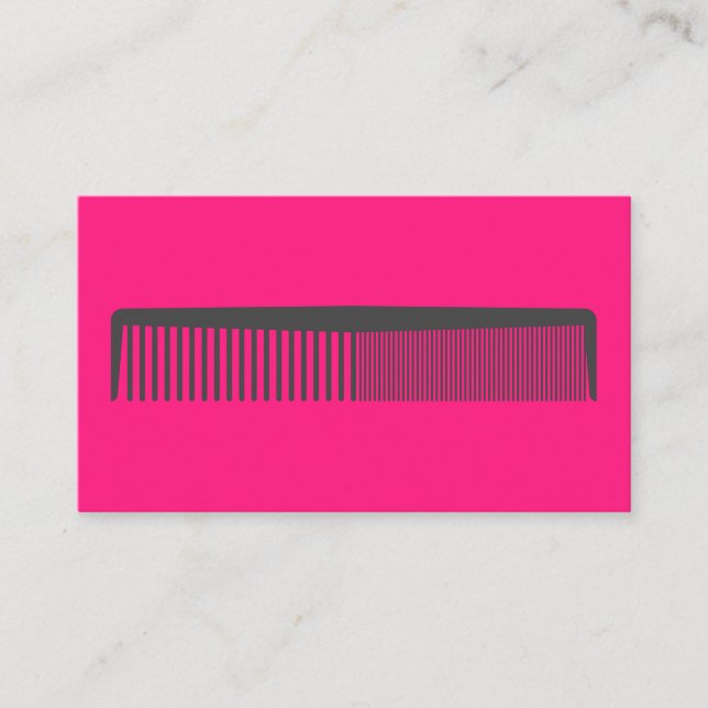 Kamm | Hair Stylist | Hot Pink Visitenkarte (Vorderseite)