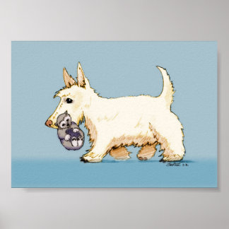 Kamm mit Wolverine Cub - gefärbt Poster