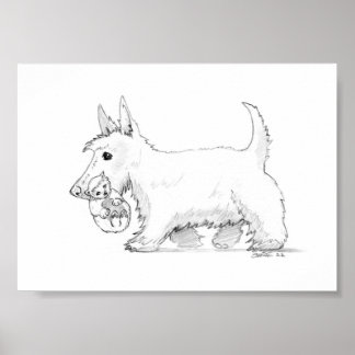 Kamm mit Wolverine Cub Poster