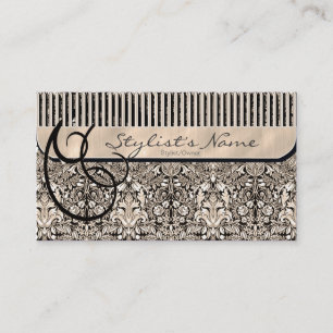Kamm und Rollen Damask ID319 Terminkarte
