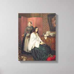 Kämmen Tresses meiner Dame Leinwanddruck