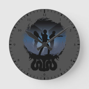 Kammer Harry Potter   der Geheimnis-Silhouette Runde Wanduhr