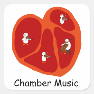 Kammer-Musik Quadratischer Aufkleber
