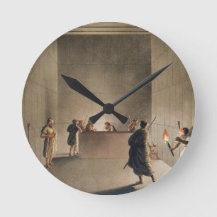 Kammer und Sarkophag in der großen Pyramide von G Runde Wanduhr