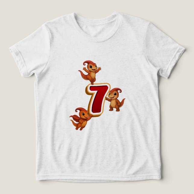 Kammli Dino Birthday Shirt – 7 years (Design Vorderseite)