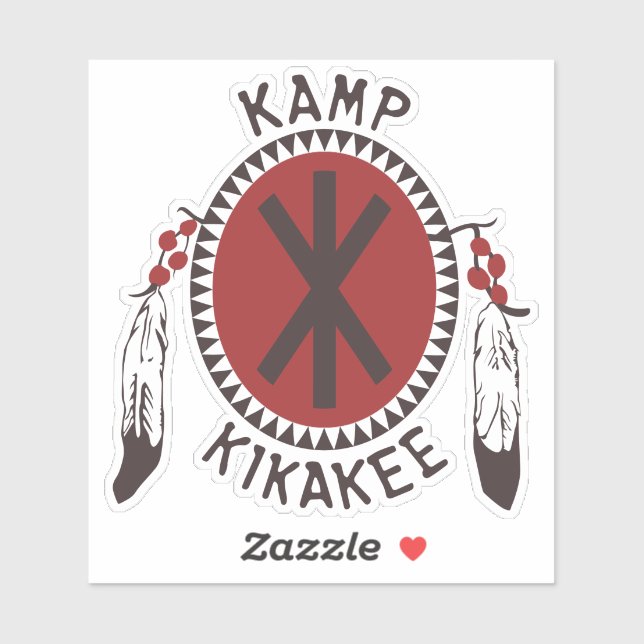 Kamp Kikakee Ernest geht zum Camp inspirierter Auf Aufkleber (Blatt)