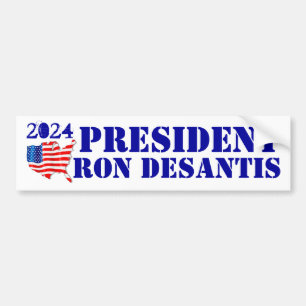 Kampagne 2024 für Präsident Ron DeSantis USA Flag Autoaufkleber