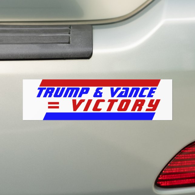 Kampagne 2024 Präsident TRUMP JD VANCE = VICTORY Autoaufkleber (Auf Auto)